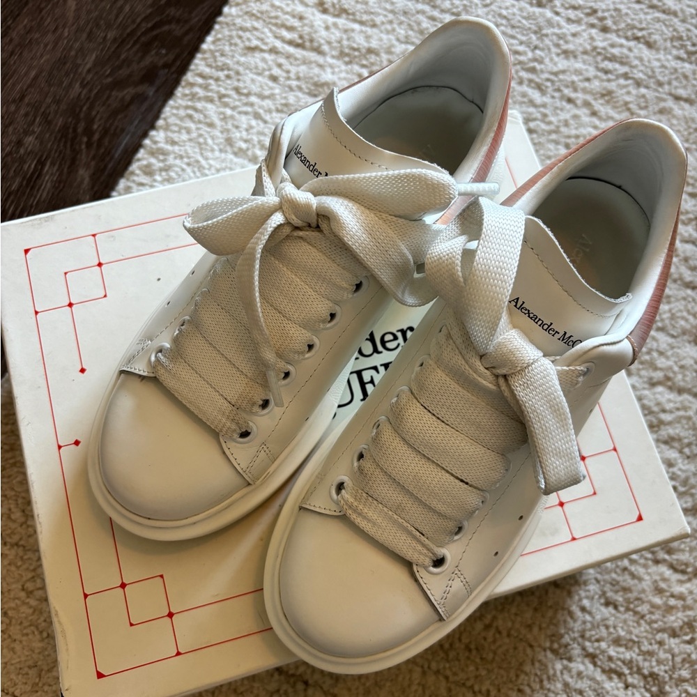 White platform sneakers